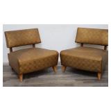 Pair of Billy Haines style slipper chairs