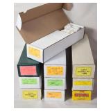 9 Vintage long boxes of baseball cards 1980/90s