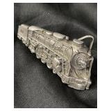 Vintage signed heavy locomotive buckle