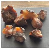 Raw carnelian specimen lot