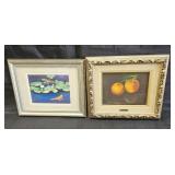 Group of two art pieces both signed by artist,
