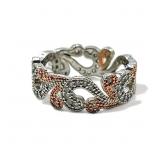 Sterling silver filigree ring, 4.56g