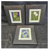 Group of three original art pieces in wood