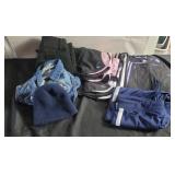 Workout pants, jeans, vest