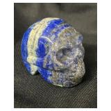 Blue lapis carved skull