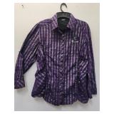 Coogi purple button up shirt sz 2xl