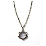 Sterling silver necklace & gemstone pendant