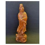Carved wood Asian statue