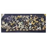 Vtg costume jewelry lot, box lot