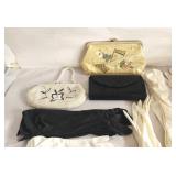 Vtg flapper girl purses Japan, theater gloves