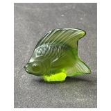 Lalique lime crystal fish