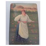 Vintage hand painted Russian lacquer jewelry