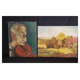 Pair of oil paintings