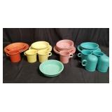 Group of Fiestaware - plates, bowls, mugs