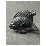 Lalique black crystal fish