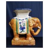 Ceramic elephant garden stool