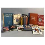 Box of books  mostly humor