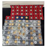 64 Vtg American Revolution coins box lot