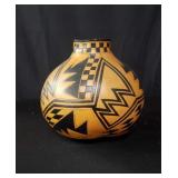 Vintage Southwestern Native American painted gourd