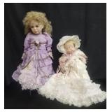 Box of vintage dolls