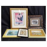 Group of framed prints, box lot