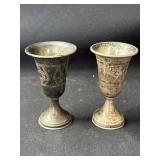Pair of vintage silver cups