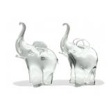 Pair of V. Nason & C Murano art glass elephant