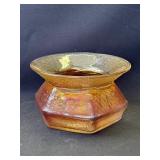 Vintage marigold carnival glass bowl