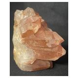 Tangerine quartz cluster specimen