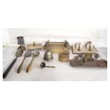 Group of vintage inkwells, etc.