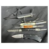 Group of 6 pocket knives