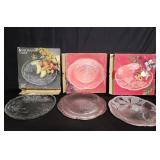 Group of crystal platters