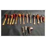 Group of briar tobacco pipes