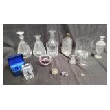 Group of assorted glass items, some signed