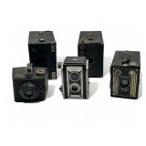 Lot of 5 vintage box film cameras