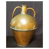Vintage double handle copper jug