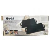 New Parini cast iron reversible grill griddle pan