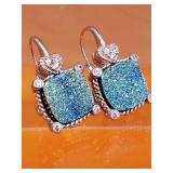 Rare Judith Ripka Signed.  sterling silver,blue