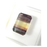 20.0ct EC banded Flourite gemstone 18 x 13mm
