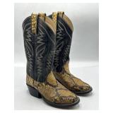 Vintage Cats Paw python & leather Cowboy boots