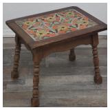 Vintage Mission arts and crafts tile side table