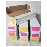 9 Vintage long boxes of baseball cards 1980/90s