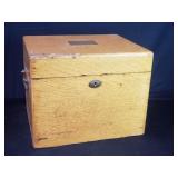 Antique wood hinged box, Tiffany & Co.,