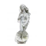 Vintage solid cement mermaid statue, 34" h.
