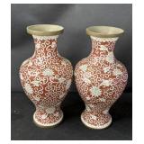Pair of vintage Chinese cloisonné vases,