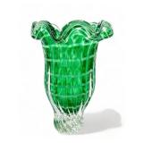 Vintage Egermann Bohemia Crystal art glass vase