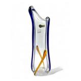 Vintage Egermann Bohemia Crystal art glass vase,