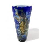 Vintage Egermann Bohemia Crystal art glass vase