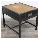 Baker Furniture teak & ebony side table