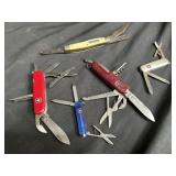 Group of Swiss knives & pocket knife